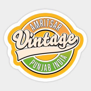 Amritsar vintage style logo Sticker